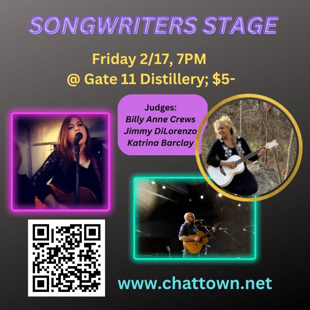 songwriters stage judges for 2/17/23: Katrina Barclay, Billy Anne Crews, Jimmy Dilorenzo